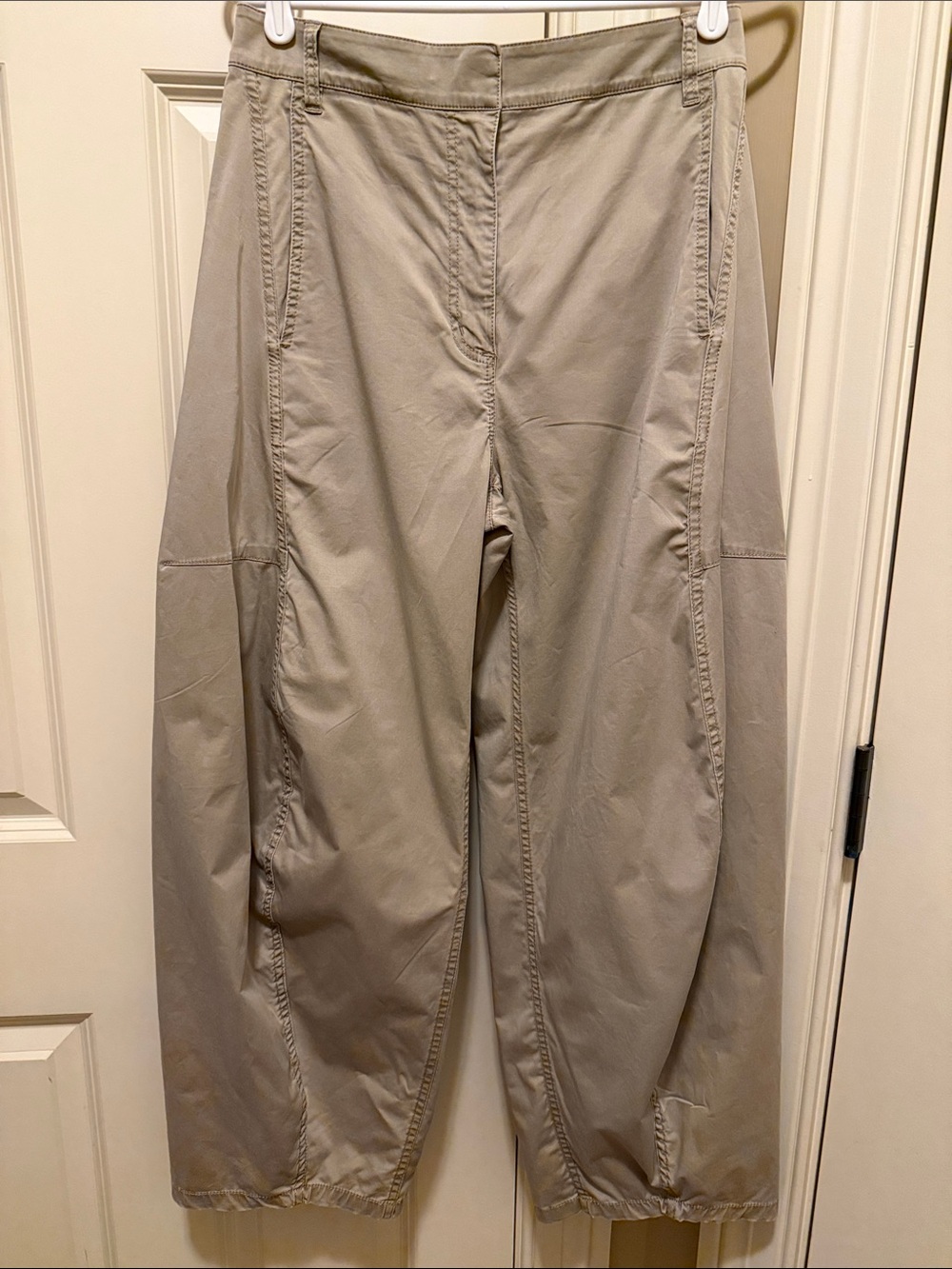 Tibi Garment Dyed Silky Cotton Sid Chino Pant - Shorter / Petite - Acorn Size 25